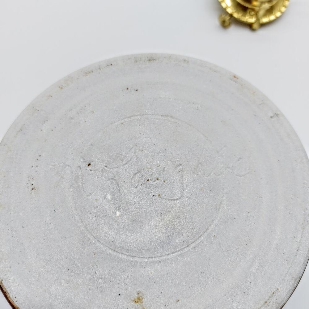 McLaughlin Studio Pottery Kerosene Oil Lamp Base Signed - Picture 8 of 9